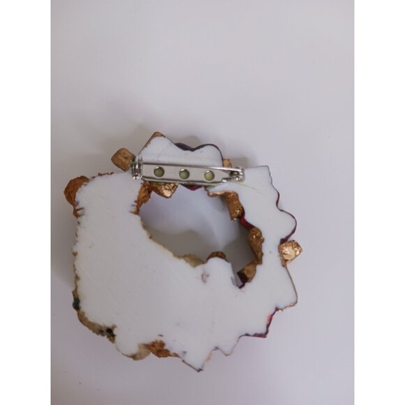 Boyds Bears Bearwear Vintage Pin Brooch Resin Valentines X's and Hearts 2" - Picture 4 of 5